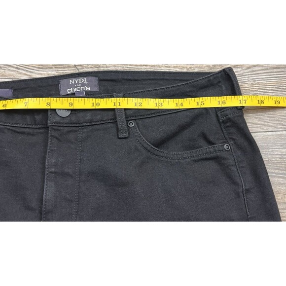 NYDJ For Chico's Bootcut Lift Tuck Tech Black Stretch Jeans Size 10 FITS 34/32 - Picture 6 of 12